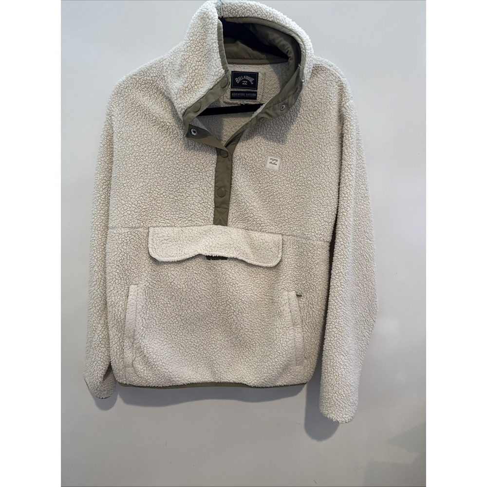 Billabong Pullover Womens M Beige  Fleece Adventure Division Sherpa Jacket Cozy